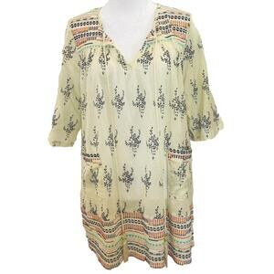 World Market Kaftan Boho Top Top - Embroidered - Size Small/Medium